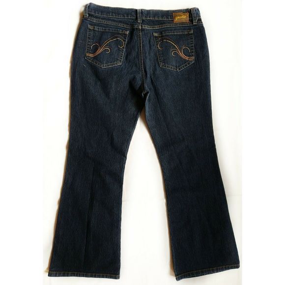 GRANE Jeans Stretch Distressed Boot Cut Mid Rise - Picture 3 of 6